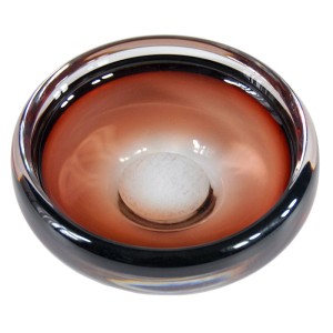 Szklana misa Orrefors, Szwecja, lata 60