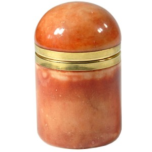 Mały pojemnik z barwionego alabastru, Włochy, lata 60