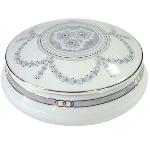 Porcelanowe puzderko Alliance Gris and Marquise, Christofle, Francja, XX w.