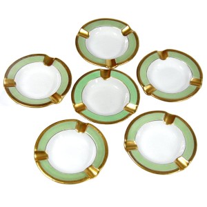 Komplet popielniczek porcelanowych, Edition Christofle, Limoges, Francja