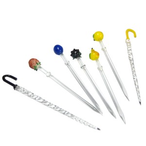 Szklane patyczki do drinków, lat 70