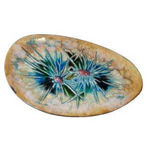 Ogromna patera ceramiczna, Gres Bouffioulx, Belgia, lata 50