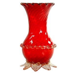 Rubinowy wazon, Murano, Włochy, lata 50