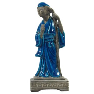 Orientalna figurka ceramiczna w stylu Zaccagnini, Włochy, lata 70