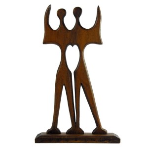 Figurka drewniana Wojownicy, wg. proj. Bruno Giorgi, Brazylia, lata 50/60
