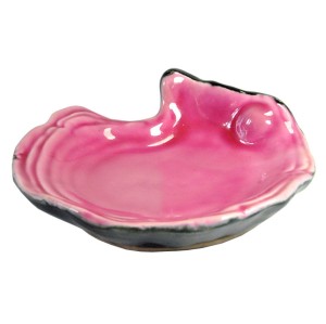 Różowa paterka muszla, Creation A. Ferlay, Vallauris, Francja, lata 60