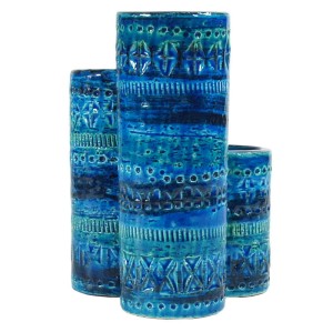 Potrójny wazon/przybornik Aldo Londi dla  Bitossi, Włochy, lata 60  