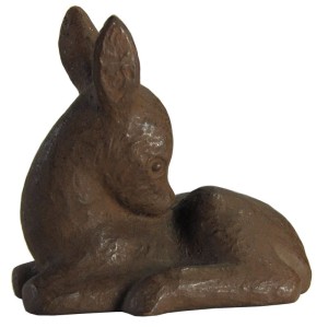 Mała figurka sarenki z majoliki