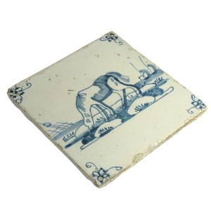 Płytka ceramiczna/kafel Delft, Holandia, XVIII w.