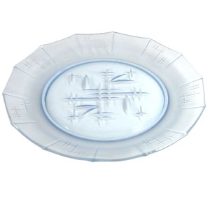 Szklana patera Art Deco, Polska, lata 30