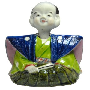 Porcelanowa figurka aktora Rakugo, Japonia, XIX/XX w.