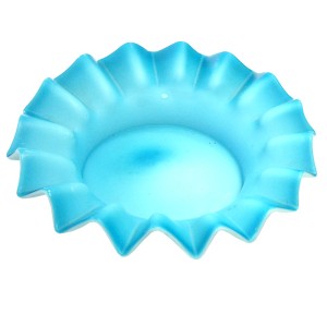 Satynowa paterka szklana Thomas Webb & Sons, Wielka Brytania, XIX/XX w.