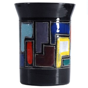 Wazon/przybornik sgraffito Aldo Londi dla  Bitossi, Włochy, lata 60