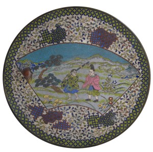 Patera, emalia komórkowa,  Meiji, Japonia, XIX w. 