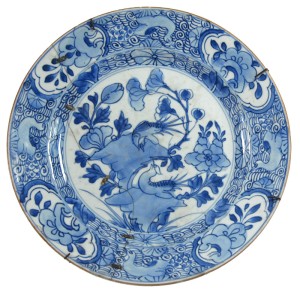 Talerz porcelanowy, Qing, Kangxi, Chiny, XVII/XVIII w.