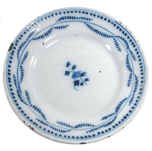 Talerz fajansowy Delft, XIX w. 