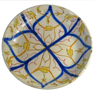 Duża patera z majoliki, Talavera, Hiszpania, XVIII/XIX w.